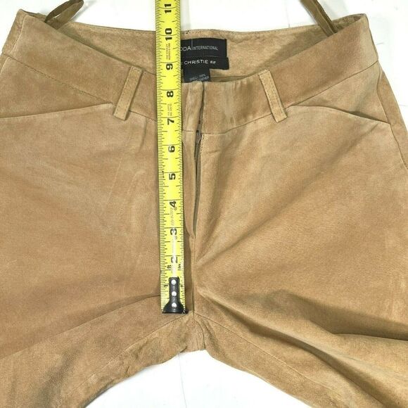 Victoria's Secret Size 2 Petite Tan Suede Pants Christie Fit Moda Int. - Picture 5 of 11